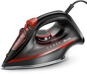 Cordless Steam Iron for Clothes, Automatic Shutoff, Light Weight, 1500W Iron with Non-Stick Ceramic Soleplate, 3-Way Auto-Off, Rapid Heating, Self-Cleaning, 15.21oz Water Tank Ironing Clothes for Home