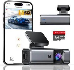 4K Dash Cam Front, Built-in 5G WiFi, 64GB Card Included, Dash Camera for Cars, Mini Dashcam with Super Night Vision, Loop Recording, G-Sensor, 24 Hours Parking Monitor, Support 256GB Max 4K Dash Cam Front, Built-in 5G WiFi, 64GB Card Included, Dash Camera for Cars, Mini Dashcam with Super Night Vision, Loop Recording, G-Sensor, 24 Hours Parking Monitor, Support 256GB Max