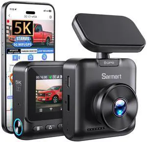 C1 5K Dash Cam Front - Built-in GPS and 5G WiFi, Sony STARVIS Sensor, HDR Night Vision Car Camera, 5K/4K/2.5K UHD Dash Camera for Cars, Loop Recording, WDR, G-Sensor, 24H Parking Mode