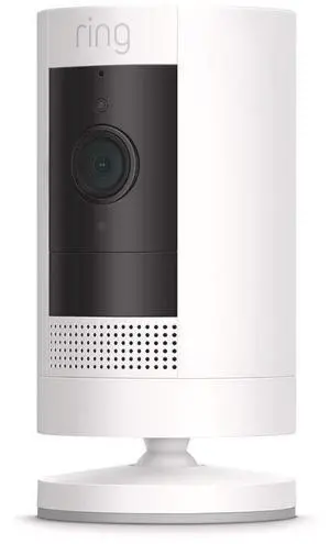 Outdoor Cam (Stick Up Cam) | Weather-Resistant Outdoor Camera, Live View, Color Night Vision, Two-Way Talk, Motion alerts, Works with Alexa | White