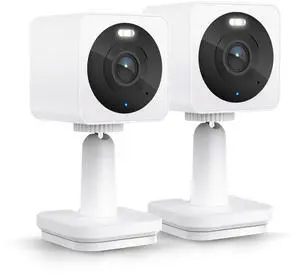 Cam OG Indoor/Outdoor 1080p Wi-Fi Smart Home Security Camera with Color Night Vision, Motion Detection, 2-Way Audio, Compatible with Alexa & Google, White (2-Pack), Free Expert Setup