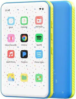 132GB MP3 Player with Bluetooth 5.0 and WiFi, 4.0 Inch Touchscreen MP4 Players, Android Kids MP3 Player with Spotify, Pandora, Deezer, Play Store, Browser, HiFi Hiby Music Player, Expand up to 1TB