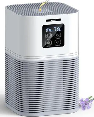 Air Purifiers for Home, Air Purifiers for Large Room up to 1200 sq.ft, H13 True HEPA Air Filter with Fragrance Sponge 6 Timers Quiet Air Cleaner for Pet Dander Wildfire