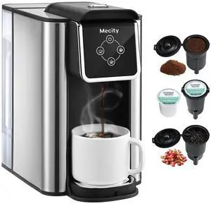 Coffee Maker 3 in 1 Single Serve Coffee Machine, Compatible with K cup Capsules, Instant Coffee Pot, Tea maker, 6,8,10 Oz Cup, Removable 50 Oz Water Reservoir, 120V 1150W
