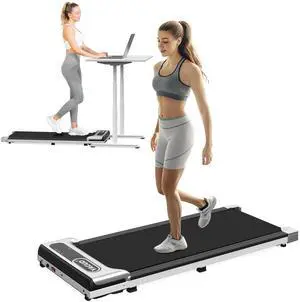 Walking Pad, Under Desk Treadmill for Home and Office, 2.5 HP Portable Walking Jogging Running Machine with Remote Control and LED Display