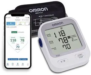 Silver Blood Pressure Monitor for Home Use & Upper Arm Blood Pressure Cuff - #1 Doctor & Pharmacist Recommended Brand - Clinically Validated - Connect App