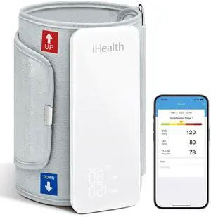 Neo Wireless Blood Pressure Monitor, Upper Arm Cuff, Bluetooth Blood Pressure Machine, Ultra-Thin & Portable, App-Enabled for iOS & Android
