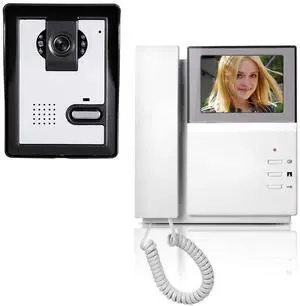 Video Door Phone System, 4.3 Inches Clear LCD Monitor Wired Video Intercom Doorbell Kits, IR Night Vision Outdoor Camera Door Intercom, Doorphone Telephone Style for Home Improvement Video Door Phone System, 4.3 Inches Clear LCD Monitor Wired Video Intercom Doorbell Kits, IR Night Vision Outdoor Camera Door Intercom, Doorphone Telephone Style for Home Improvement