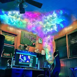 Cloud LED Lights for Ceiling. 3D Thunder Clouds Light Music Sync LED Storm Cotton Kits with Multicolor Changing Strip. Thundercloud DIY Set for Gaming Room & Basement décor