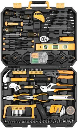 228 Piece Socket Wrench Auto Repair Tool Combination Package Mixed Tool Set Hand Tool Kit with Plastic Toolbox Storage Case
