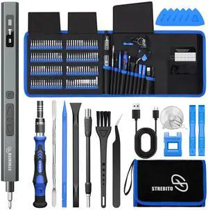 144-Piece Upgraded Electric Screwdriver, Max 0.7 N.m, 120 Magnetic Bits, 5-gear Torque Adjustment, Precision Screwdriver Set, Repair Tool Kit for Tech, Electronics and PC, Gifts for Men 144-Piece Upgraded Electric Screwdriver, Max 0.7 N.m, 120 Magnetic Bits, 5-gear Torque Adjustment, Precision Screwdriver Set, Repair Tool Kit for Tech, Electronics and PC, Gifts for Men