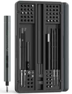 Mini Electric Screwdriver, 90 in 1 Precision Screwdriver Set  Small Cordless Power Screwdriver with LED Light & 64 Magnetic Bits, Repair Tool for Phone Laptop Camera Watch Computer