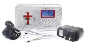 NKJV Audio Bible Player - New King James Version Electronic Talking Bible with Charger and Earphone, Portable to Listen at Anywhere Anytime