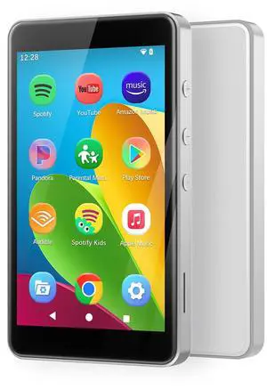 MP3 Player with Spotify for Kids, Android 14 Based MP4 Player with App Store, Parental Controls, Amazon Music, Libby, Audible, 4.0" Music Player, Earphone and Memory Card Included (Platinum Silver) MP3 Player with Spotify for Kids, Android 14 Based MP4 Player with App Store, Parental Controls, Amazon Music, Libby, Audible, 4.0" Music Player, Earphone and Memory Card Included (Platinum Silver)