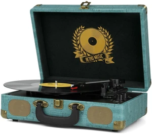 Vinyl Record Player 3-Speed Bluetooth Suitcase Portable Belt-Driven Turntable,Record Player with Speakers Supports Bluetooth, RCA Output, 3.5mm aux-in and Headphone Jack Vinyl Record Player 3-Speed Bluetooth Suitcase Portable Belt-Driven Turntable,Record Player with Speakers Supports Bluetooth, RCA Output, 3.5mm aux-in and Headphone Jack