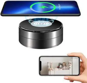 Hidden Spy Camera WiFi 1080P with Wireless Charger,Motion Activated,Nanny Spy Cam with 160°Viewing Angle, Security Camera for Home Office Store Hidden Spy Camera WiFi 1080P with Wireless Charger,Motion Activated,Nanny Spy Cam with 160°Viewing Angle, Security Camera for Home Office Store