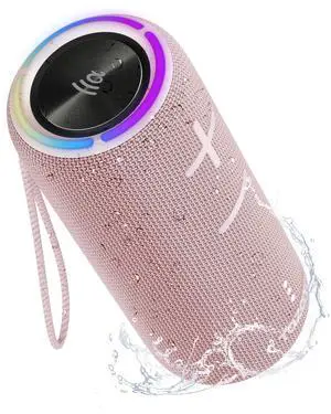 Bluetooth Speaker,30W Portable Wireless Speaker with TWS,IPX7 Waterproof, 8H Playtime, LED Lights,for Pool/Beach/Shower, Blue Gifts, Electronic Gifts