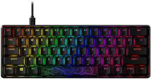 Alloy Origins 60 - Mechanical Gaming Keyboard, Ultra Compact 60% Form Factor, Double Shot PBT Keycaps, RGB LED Backlit, NGENUITY Software Compatible - Linear  Red Switch,Black