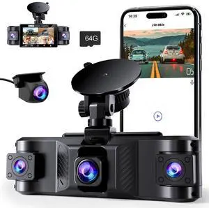 4 Channel 2.5K Dash Cam Front Rear Left Right, 170° Wide Angle Car Dash Camera with 5GHz WiFi & App Control, G-Sensor, Super Night Vision, 24H Parking Monitor, Loop Recording, 64GB SD Card Included 4 Channel 2.5K Dash Cam Front Rear Left Right, 170° Wide Angle Car Dash Camera with 5GHz WiFi & App Control, G-Sensor, Super Night Vision, 24H Parking Monitor, Loop Recording, 64GB SD Card Included