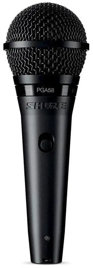 PGA58 Dynamic Microphone - Handheld Mic for Vocals with Cardioid Pick-up Pattern, Discrete On/Off Switch, Stand Adapter and Zipper Pouch (PGA58-XLR)