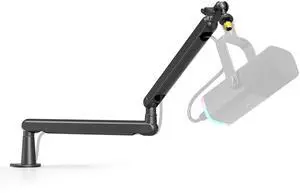 Microphone Boom Arm, Low Profile Adjustable Stick Microphone Arm Stand with Desk Mount Clamp, Screw Adapter, Cable Management, for Podcast Streaming Gaming Studio-BM88