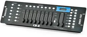 192 DMX 512 Stage DJ Light Controller Lighting Mixer Board Console for Light Shows, Party Disco Pub Night Club DJs KTV Bars and Moving Heads