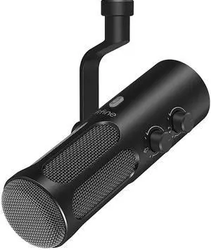 XLR/USB Podcast Dynamic Microphone for Streaming, Studio XLR Microphone, PC Streamer Mic All Metal with Mute Button, Headphone Jack, for Vocal Voice Over Music Recording-AmpliTank Tank3