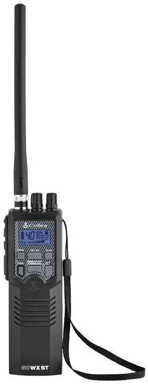 HH50WXST Handheld CB Radio - Emergency Radio with Access to Full 40 Channels and NOAA Alerts, Earphone Jack, 4 Watt Power Output, Noise Reduction and Dual Channel Monitoring, Black HH50WXST Handheld CB Radio - Emergency Radio with Access to Full 40 Channels and NOAA Alerts, Earphone Jack, 4 Watt Power Output, Noise Reduction and Dual Channel Monitoring, Black
