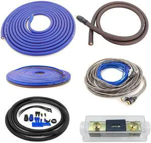 4 Gauge 100% Copper OFC Complete Amplifier Wiring Kit | True Spec 4 AWG (American Wire Guage) for Automotive Car Audio Subwoofer Amp Install (incl Power Ground Cable RCA Speaker Remote Wires)