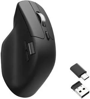 M6 Silent Wireless Gaming Mouse, 1000Hz Polling, Bluetooth 5.1/2.4GHz/Wired, PixArt 3395 Optical Sensor up to 26,000 DPI, Lightweight 78g, Programmable, for Windows/Mac/Linux  Black