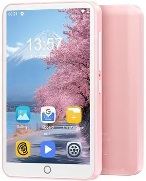 80GB MP3 Player with Bluetooth and WiFi, Mp3 & Mp4 Music Player with Spotify, Amazon Music, Deezer, Audible, Browser, 4.0" IPS Touch Screen Android Player with Speaker, FM Radio, Up to 512GBPink