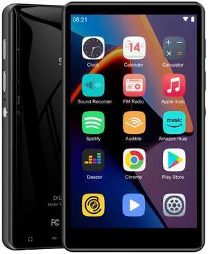 80GB MP3 Player with Bluetooth and WiFi,  M503Pro Mp3 & Mp4 Music Player with Spotify, Amazon Music, Audible, Browser, 4.0" Touch Screen Android Player with Speaker, FM Radio, Up to 512GB Black