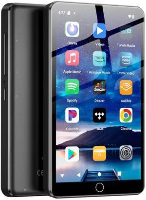 144GB MP3 Player with Bluetooth and WiFi, Android 13 OS MP3 & MP4 Players with 4" Touchscreen and Speaker, Spotify Music Players with Pandora, Audible, Amazon Music, Play Store