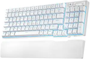 RK96 90% Triple Mode BT5.0/2.4G/USB-C Hot Swappable Mechanical Keyboard with Magnetic Wrist Rest, 96 Keys Wireless Gaming Keyboard with Software, Blue Backlight RK96 90% Triple Mode BT5.0/2.4G/USB-C Hot Swappable Mechanical Keyboard with Magnetic Wrist Rest, 96 Keys Wireless Gaming Keyboard with Software, Blue Backlight
