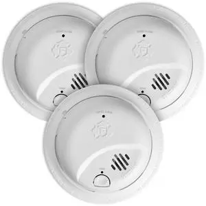 Smoke Alarm, Interconnect Hardwire Detector with 10-Year Battery Backup, SMI105-AC, 3-Pack
