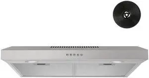 30 Inch Under Cabinet Range Hood with Quiet Brushless Motor, 300CFM Ducted/Ductless Convertible Vent Hood, 3 Speed Exhaust Fan, LED Light & Reusable Filter, Stainless Steel Kitchen Stove Hood 30 Inch Under Cabinet Range Hood with Quiet Brushless Motor, 300CFM Ducted/Ductless Convertible Vent Hood, 3 Speed Exhaust Fan, LED Light & Reusable Filter, Stainless Steel Kitchen Stove Hood