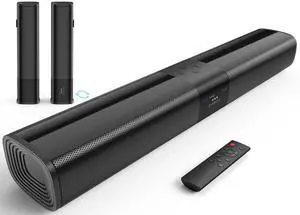 Sound Bar for Smart TV, 2 in 1 Detachable Home Audio Soundbar Speaker,20 Sound Bar for TV with Optical/AUX/HDMI-ARC/Bluetooth Connection for PC/Gaming/Projectors, Wall Mountable