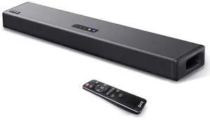S3 Sound Bars for TV, Home Theater Audio with Dynamic Bass, 3D Surround Sound System TV Sound Bar, TV Speakers, Bluetooth 5.0/Aux/Optical/Coaxial, 80-Watt, 3Eqs, Wall Mountable, Black