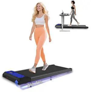 Walking Treadmill Pad,Under Desk Treadmill with Incline, 2 in 1 Portable Treadmills for Home, 2.5HP Low Noise Small Walking Machine with Remote Control, Compact Design Jogging Running Machine,265LBS