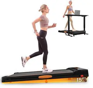 Walking Pad with Incline, Under Desk Portable Foldable Treadmill for Home Office, Walking Pad 4 in 1 for Walking Running, 2.5HP Compact Small Treadmill with Remote Control