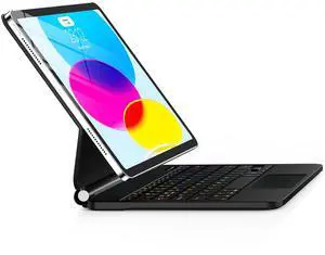 for iPad 11th (A16) & 10th Generation Case with Keyboard  Magic-Style Magnetic  Floating Cantilever Stand - Multi-Touch Trackpad Keyboard Case for iPad 11 inch 2025&10th Gen 10.9 inch (Cool Black)