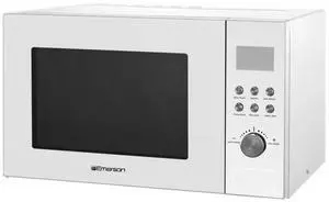 MW1101W Microwave Oven with Timer & LED Display 1000W, 10 Power Levels, 6 Pre-Programmed Settings, Removable Glass Turntable with Child Safe Lock, 1.1 Cu. Ft, White