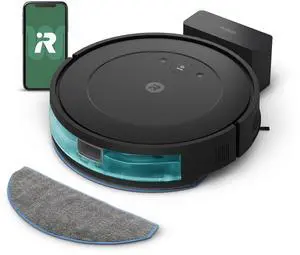 Roomba Robot Vacuum and Mop Combo (Y0140) - Vacuums & mops, Easy to use, Power-Lifting Suction, Multi-Surface Floors, Smart Navigation, Cleans in Neat Rows, Self-Charging, Bagless, Space-Saving