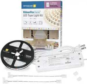 421502 Ribbon Flex Home LED Tape Light Kit, 16 ft, AC Dimmable (3000K) 300 LED Lights
