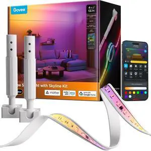 Strip Light with Skyline Kit, 13.1ft Smart LED Strip Lights Work with Alexa, Google Assistant and Matter, RGBWWIC Color Changing Light Strip, LED Lights for Bedroom, Party, Home Decor Strip Light with Skyline Kit, 13.1ft Smart LED Strip Lights Work with Alexa, Google Assistant and Matter, RGBWWIC Color Changing Light Strip, LED Lights for Bedroom, Party, Home Decor