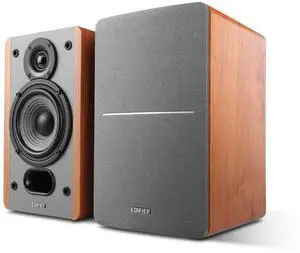 P12 Passive Bookshelf Speaker - 2-Way Speakers with Built-in Wall-Mount Bracket - Wood Color, Pair - Needs Amplifier or Receiver to Operate