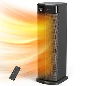 Space Heater for Indoor Use, 1500W Fast Heating PTC Ceramic Electric Heater with Thermostat, 90°Oscillating, 24H Timer, Ideal for Home Office Bedroom Space Heater for Indoor Use, 1500W Fast Heating PTC Ceramic Electric Heater with Thermostat, 90°Oscillating, 24H Timer, Ideal for Home Office Bedroom