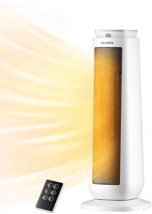 23 Oscillating Ceramic Tower Space Heater with Remote & Thermostat, Electric Energy Efficient Floor Heater for Indoor Use Large Room Safe with Timer, ECO Mode, 1500W, White 23 Oscillating Ceramic Tower Space Heater with Remote & Thermostat, Electric Energy Efficient Floor Heater for Indoor Use Large Room Safe with Timer, ECO Mode, 1500W, White