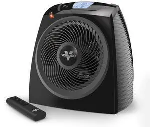 TAVH10 (2025) Space Heater with Remote for Home, Fan Only Option, Digital Display with Adjustable Thermostat, Advanced Safety Features, Timer, Auto Climate Control, Heater for Bedroom, Black