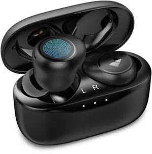 Achieve 300 AirLinks Wireless Earbuds, Bluetooth 5.3 in-Ear Headphones, Touch Control, Built-in Microphone, USB-C Fast Charging, 32H Playtime, Black